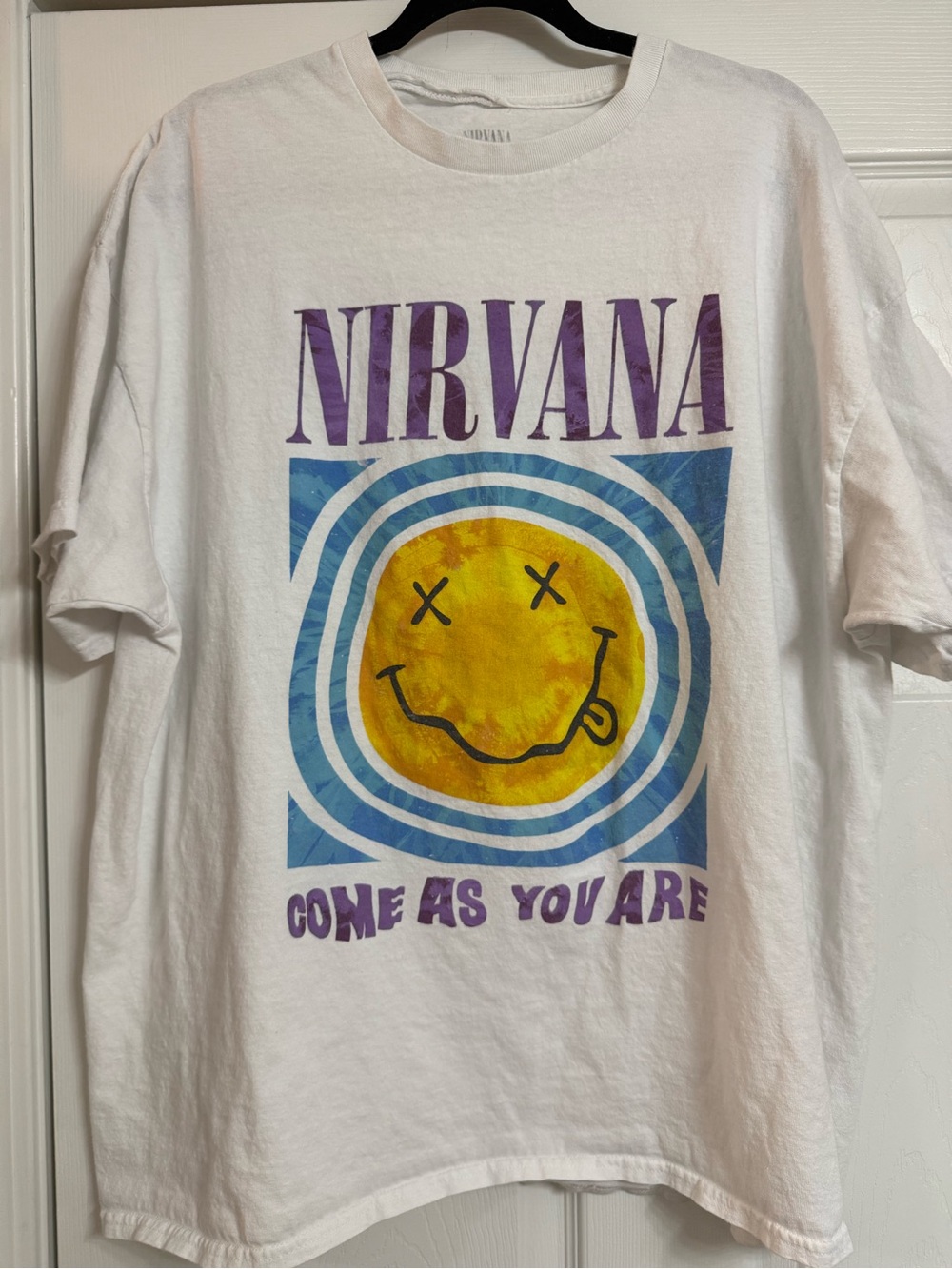 Nirvana White "Come As You Are" Graphic Tee for Men